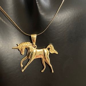 18K Gold Unicorn Pendant Only